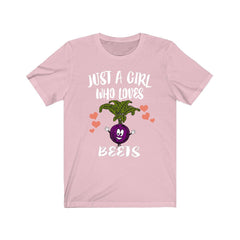 Just A Girl Who Loves Beets Vegetable Shirt - beet print design