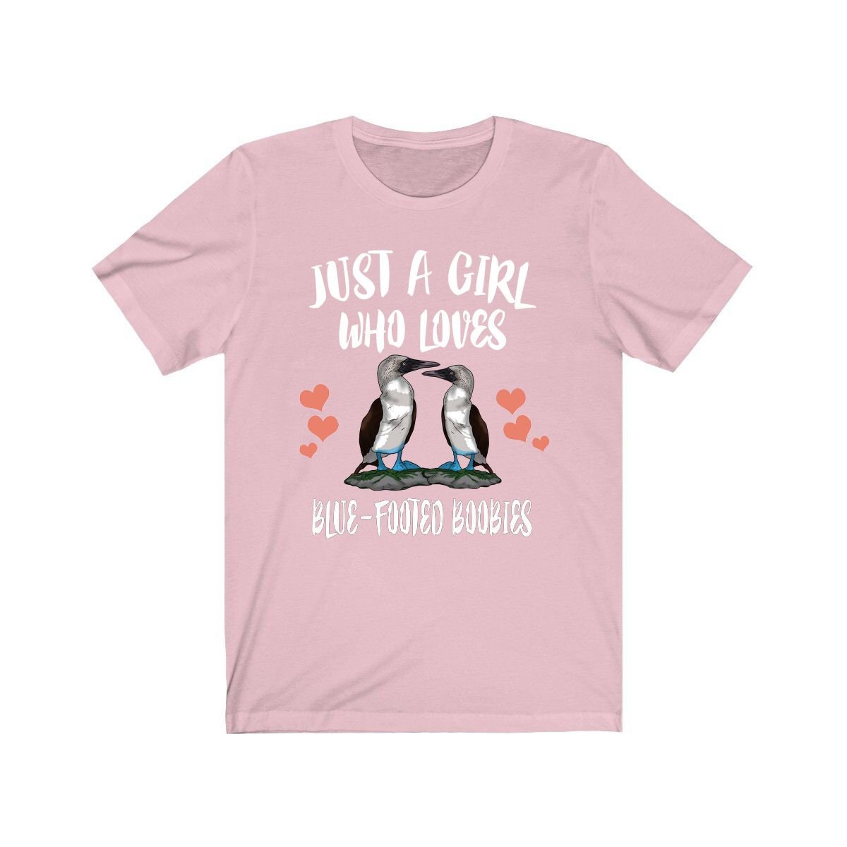 Just A Girl Who Loves Blue Footed Boobies Birds Birding Animals Adult Toddler Infant Kids Gift T-Shirt Image 2