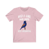 Just A Girl Who Loves Blue Grosbeaks Shirt, Birds Birding Shirt, Grosbeak Shirt, Animals Adult Toddler Infant Kids Gift T-Shirt Image 3