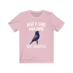 Just a girl who loves blue grosbeaks summer songbird finch tee