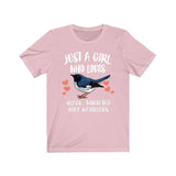 Just A Girl Who Loves Black-throated blue warbler Birds Animals Adult Toddler Infant Kids Gift T-Shirt Image 2
