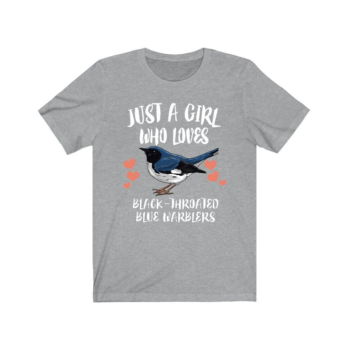 Just A Girl Who Loves Black-throated blue warbler Birds Animals Adult Toddler Infant Kids Gift T-Shirt Image 1