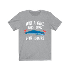 Just A Girl Who Loves Blue Whales Shirt - blue whale print design