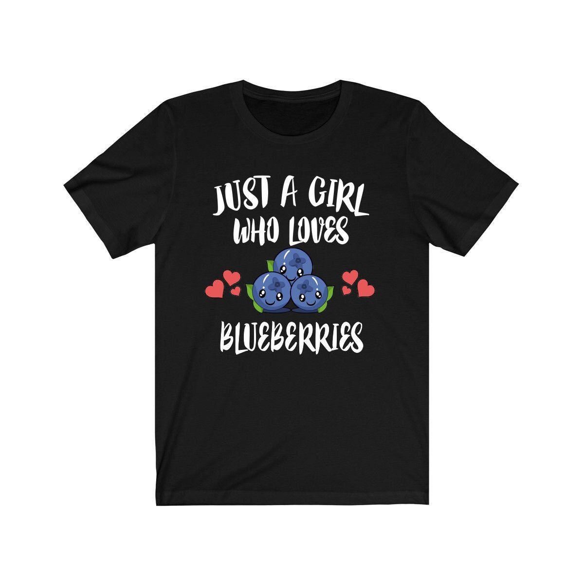 Just A Girl Who Loves Blueberries Shirt, Fruit Vegan Shirt, Blueberry Shirt, Adult Toddler Infant Kids Gift T-Shirt Image 2