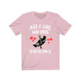 Just A Girl Who Loves Bobolinks Birds Birding Adult Toddler Infant Kids Gift T-Shirt Image 2