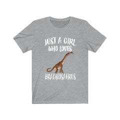 Just A Girl Who Loves Brachiosaurus Dinosaur Shirt - Brachiosaurus print design