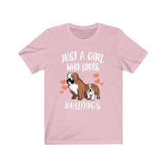 Just A Girl Who Loves Bulldogs Shirt - bulldog print design
