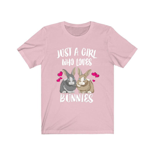 Just A Girl Who Loves Bunnies Rabbit Shirt, Cute Bunny Shirt, Animal Adult Toddler Infant Kids Gift T-Shirt Image 2