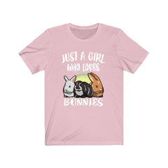 Just A Girl Who Loves Bunnies Rabbit Shirt - bunny print design