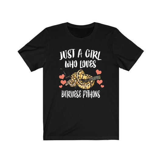 Just A Girl Who Loves Burmese Pythons Shirt - Burmese Python print design