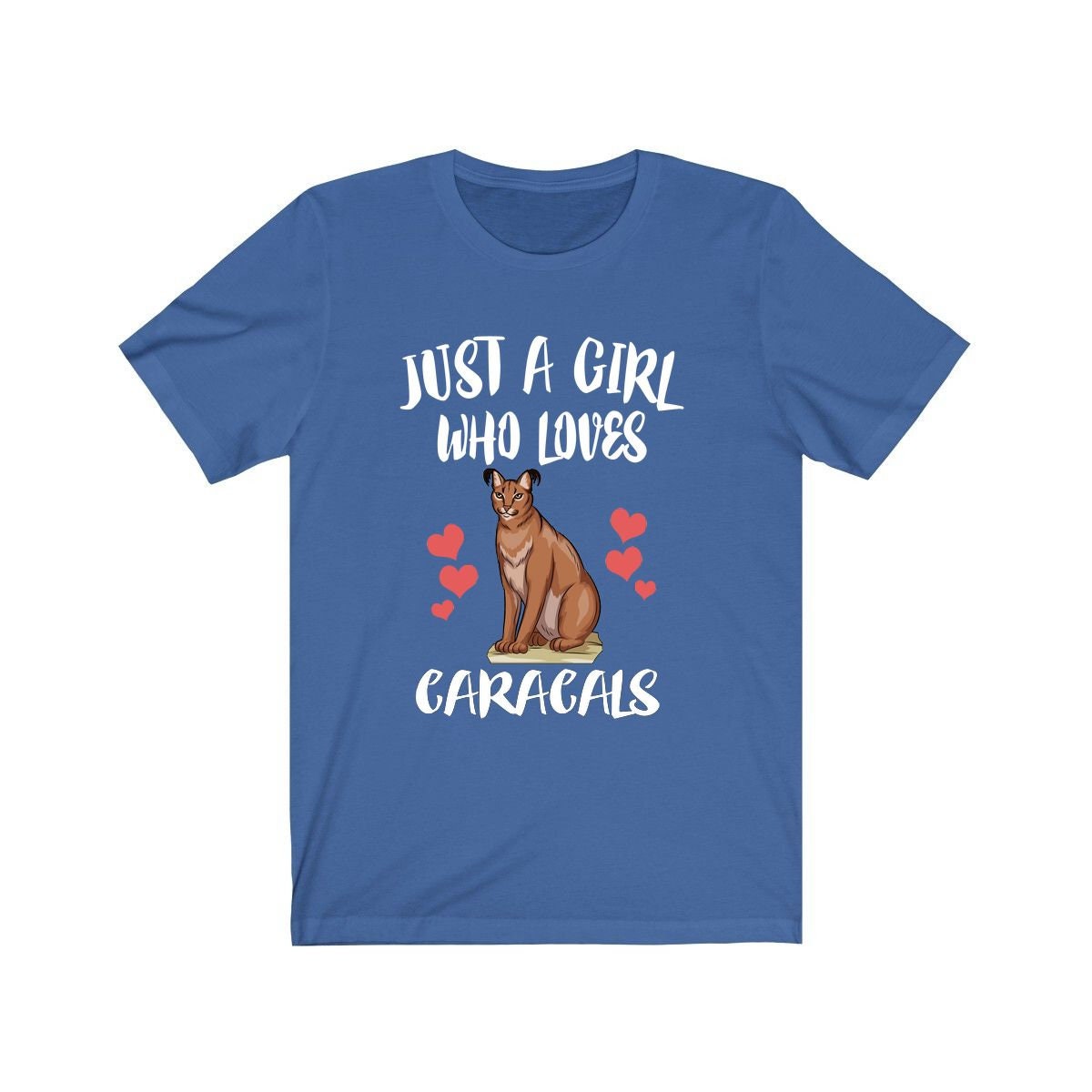 Just A Girl Who Loves Caracals Cats Shirt, Caracal lover Shirt, Caracal Gift, Animal Adult Toddler Infant Kids Gift T-Shirt Image 4