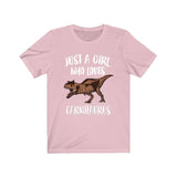 Just A Girl Who Loves Carnotaurus Shirt, Carnotaurus Lover Shirt, Dinosaur Shirt, Dinosaur Gift, Animal Adult Toddler Kids Gift T-Shirt Image 2
