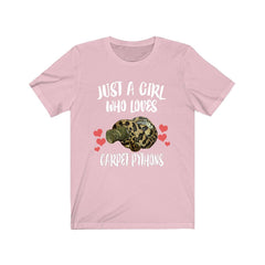 Just A Girl Who Loves Carpet Pythons Shirt - Carpet Python print design