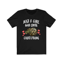 Just A Girl Who Loves Carpet Pythons Shirt - Carpet Python print design