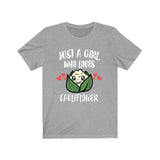 Just A Girl Who Loves Cauliflower Vegetable Vegan Adult Toddler Infant Kids Gift T-Shirt Image 1
