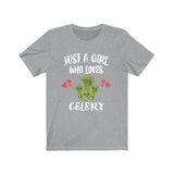 Just A Girl Who Loves Celery Shirt, Celery Vegetable Shirt, Vegan Adult Toddler Infant Kids Gift T-Shirt Image 3