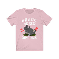 Just a girl who loves chinchillas Andean exotic small pet lover tee