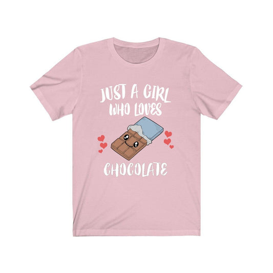 Just A Girl Who Loves Chocolate Candy Shirt - chocolate print design