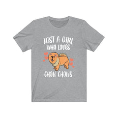Just a girl who loves chow chows ancient Chinese lion-maned dog tee