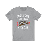 Just A Girl Who Loves Cicadas Bugs Animal Toddler Infant Kids Gift T-Shirt Image 3