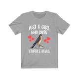 Just A Girl Who Loves Cooper's Hawks Birding Bird Animal Toddler Infant Kids Gift T-Shirt Image 1