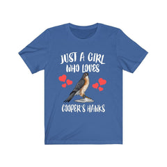 Just A Girl Who Loves Cooper's Hawks Shirt - Cooper's Hawk print design