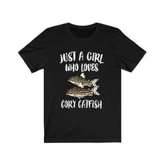 Just A Girl Who Loves Cory Catfish Shirt - cory catfish print design