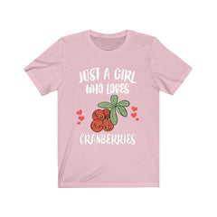 Cranberry Lover T-Shirt for Girls - cranberry print design