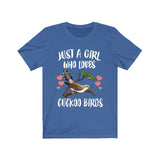 Just A Girl Who Loves Cuckoo Birds Shirt, Cuckoo Bird Shirt, Birding Gift, Birding Shirt, Cuckoo Bird Lover Animal Toddler Kids Gift T-Shirt Image 4