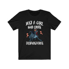 Just A Girl Who Loves Dilophosaurus Shirt - Dilophosaurus print design