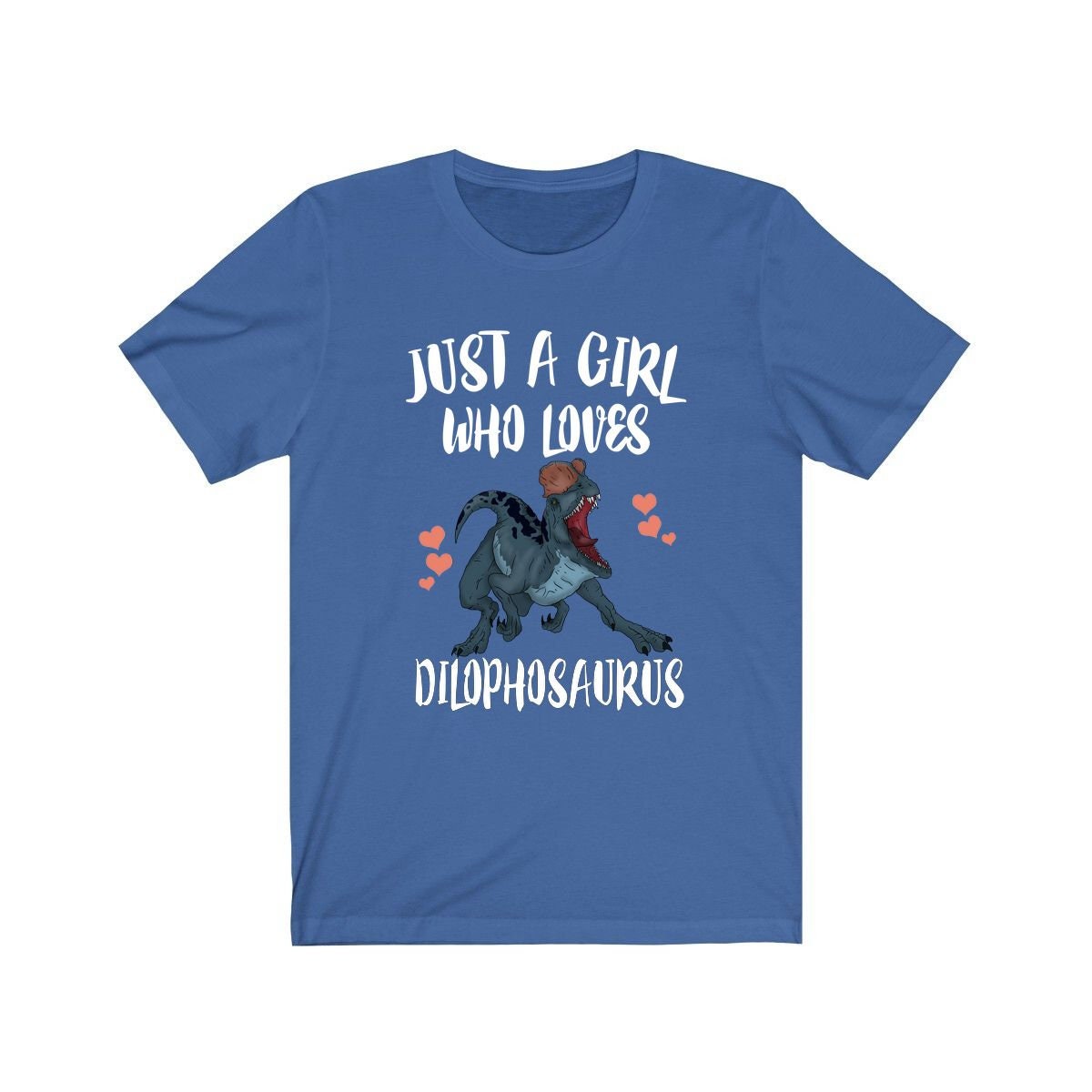 Just A Girl Who Loves Dilophosaurus Shirt, Dinosaur Shirt, Dilophosaurus Lover Shirt, Dinosaur Gift, Animals Adult Kids Gift T-Shirt Image 4