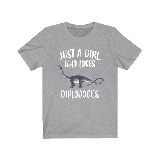 Just A Girl Who Loves Diplodocus Dinosaur Shirt - Diplodocus print design