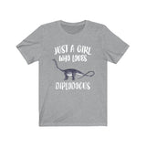 Just A Girl Who Loves Diplodocus Shirt, Dinosaur Shirt, Dinosaur Lover Shirt, Diplodocus Gift, Animals Toddler Infant Kids Gift T-Shirt Image 2
