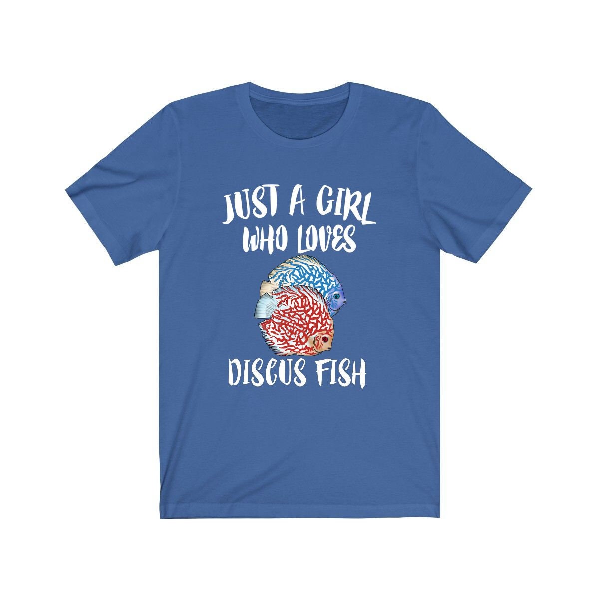 Just A Girl Who Loves Discus Fish Shirt, Discus Fish Lover Shirt, Aquarium Shirt, Animals Adult Toddler Infant Kids Gift T-Shirt Image 4