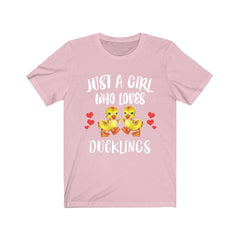 Just a girl who loves ducklings cute baby duck waterfowl tee