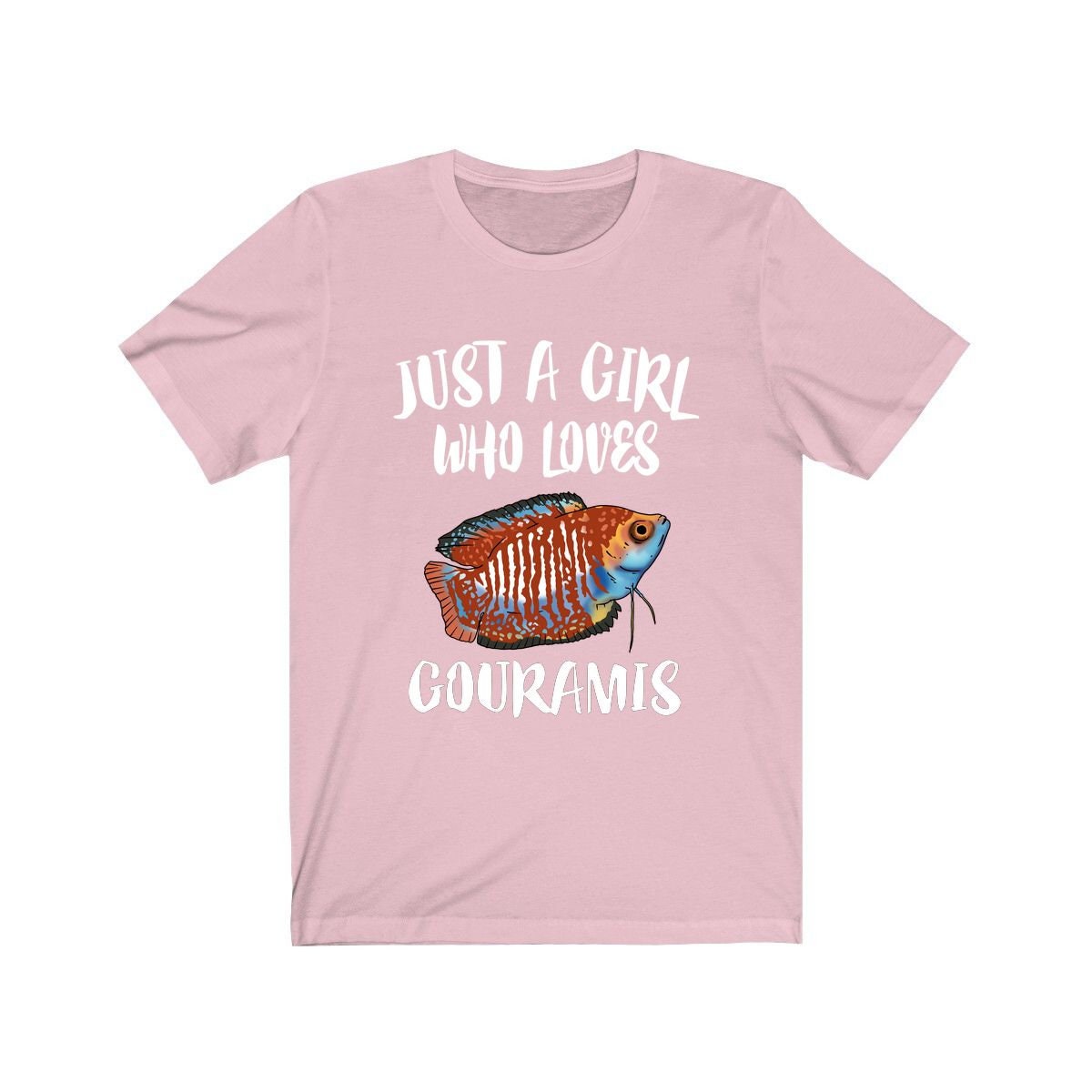Just A Girl Who Loves Gouramis Fish Shirt, Gourami Lover Gift, Animals Adult Toddler Infant Kids Gift T-Shirt Image 2