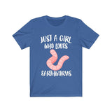 Just A Girl Who Loves Earthworms Worms Animals Adult Toddler Infant Kids Gift T-Shirt Image 4