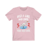Just A Girl Who Loves Yellow-billed Egrets Shirt, Birds Birding Shirt, Egret Lover Shirt, Animal Adult Toddler Infant Kids Gift T-Shirt Image 3