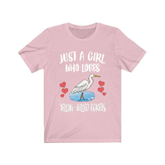 Just a girl who loves yellow billed egrets African wading bird tee