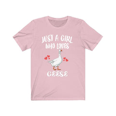 Just a girl who loves geese waterfowl migration bird lover tee