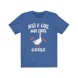 Just A Girl Who Loves Geese Shirt, Birds Birding Shirt, Geese Lover Shirt, Geese Gift, Animal Lover Adult Toddler Infant Kids Gift T-Shirt Image 4
