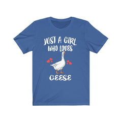 Just a girl who loves geese waterfowl migration bird lover tee