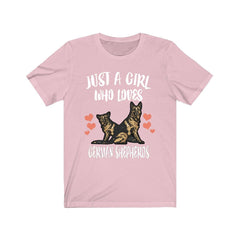 Just A Girl Who Loves German Shepherds Shirt - German Shepherd print design