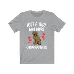 Just A Girl Who Loves Goldendoodles Dog Shirt - Goldendoodle print design