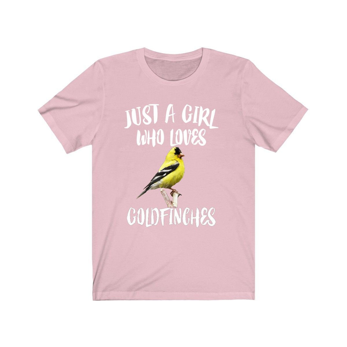 Just A Girl Who Loves Goldfinches Shirt, Birds Birding Shirt, Goldfinch Lover Shirt, Animal Lover Adult Toddler Infant Kids Gift T-Shirt Image 3