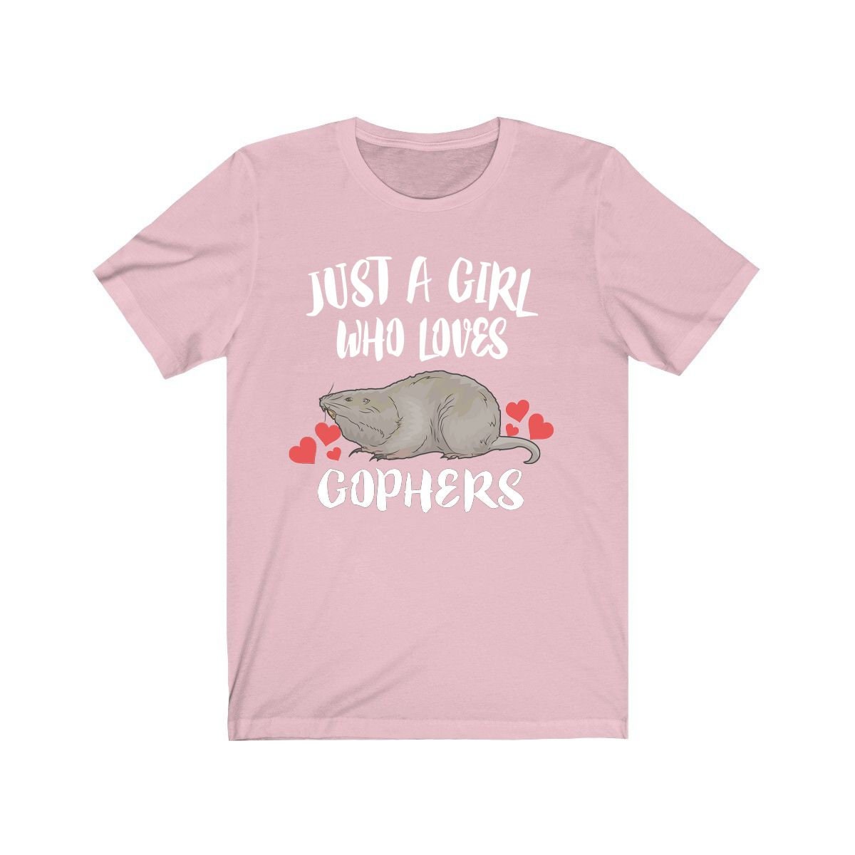 Just A Girl Who Loves Gophers Shirt, Gopher Lover Gift, Animal Lover Adult Toddler Infant Kids Gift T-Shirt Image 2