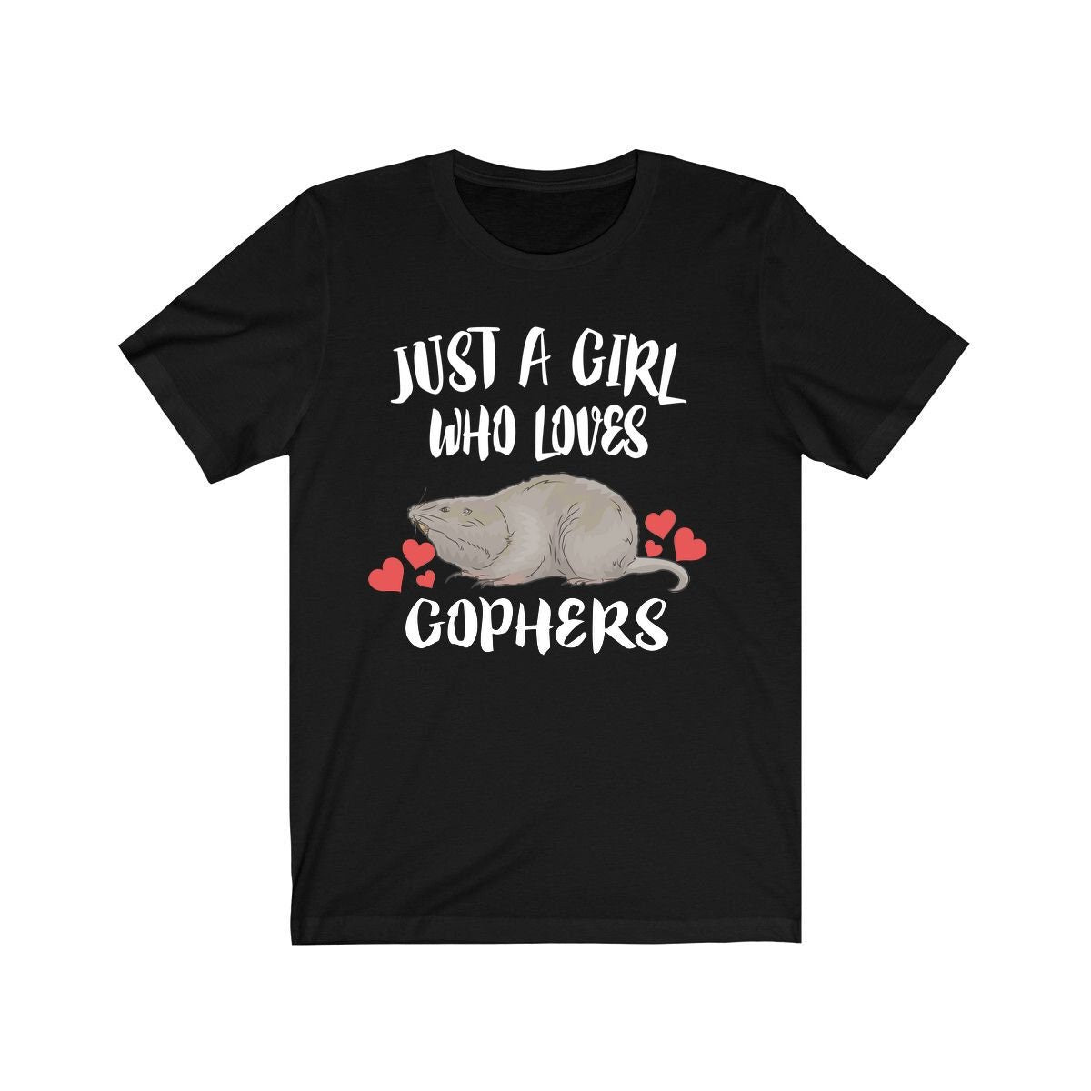 Just A Girl Who Loves Gophers Shirt, Gopher Lover Gift, Animal Lover Adult Toddler Infant Kids Gift T-Shirt Image 1