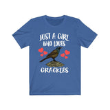 Just A Girl Who Loves Grackles Shirt, Birds Birding Shirt, Grackle Lover Shirt, Animal Lover Adult Toddler Infant Kids Gift T-Shirt Image 4