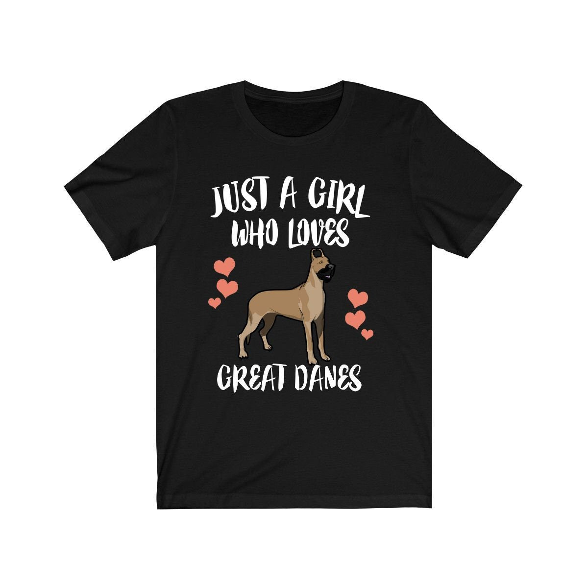 Just A Girl Who Loves Great Danes Shirt, Dog Lover Shirt, Great Dane Shirt, Animal Lover Adult Toddler Infant Kids Gift T-Shirt Image 1