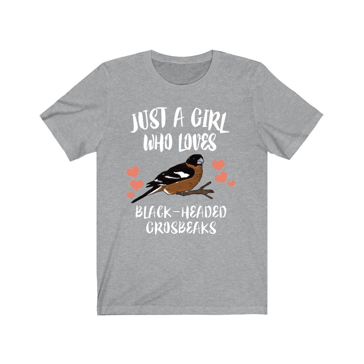 Just A Girl Who Loves Black-headed Grosbeaks Shirt, Grosbeaks Bird Shirt, Birds Birding Animal Lover Adult Toddler Infant Kids Gift T-Shirt Image 1